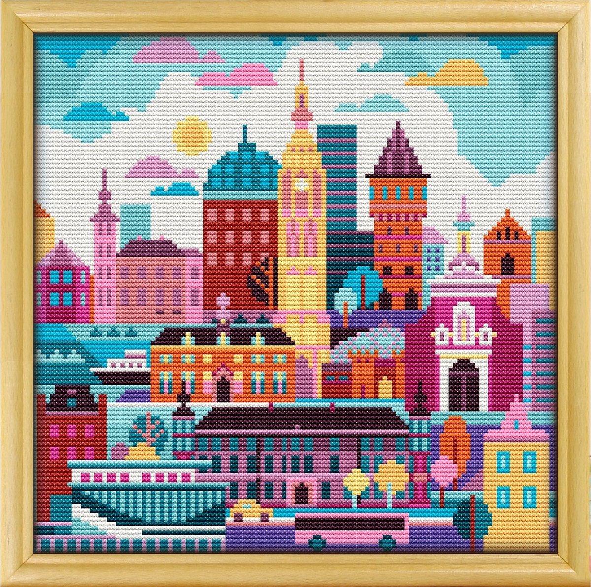 Borduurpakket | Awesome pattern | Steden | Breda fullsize | telpatroon om zelf te borduren